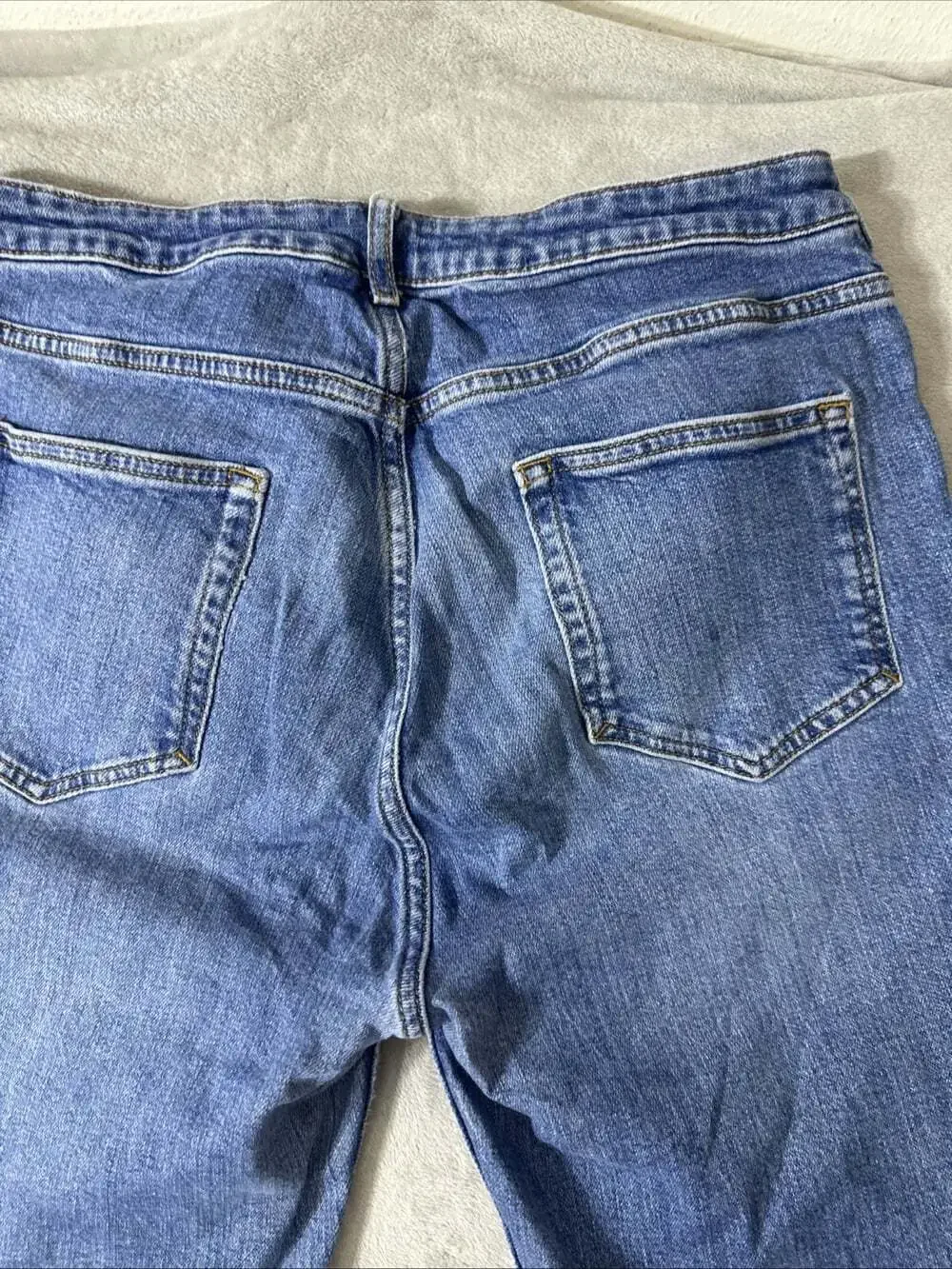 Pilcro High Rise Wide Leg Jeans Women’s Size 31 Medium Wash Denim